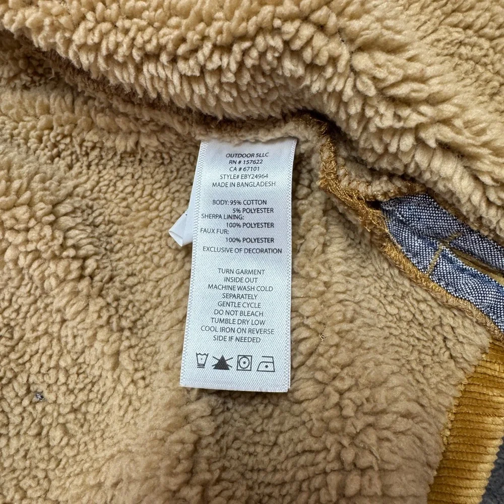 Eddie Bauer Kids 2T Corduroy Sherpa Lined Jacket Mustard Yellow EBY24964